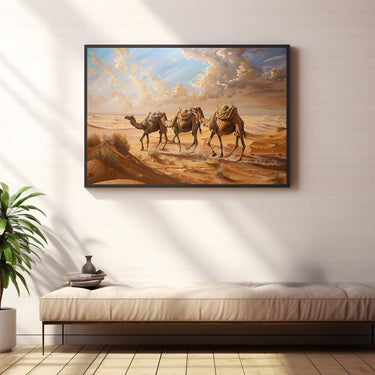 Camel in Desert Painting